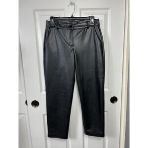 Laundry by Shelli Segal Black Faux Leather Pants Size 4